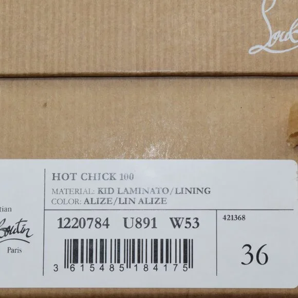 EUC Christian Louboutin Hot Chick 100 Heels Pumps 36 M Blue Metallic Alize 6M - Picture 7 of 16